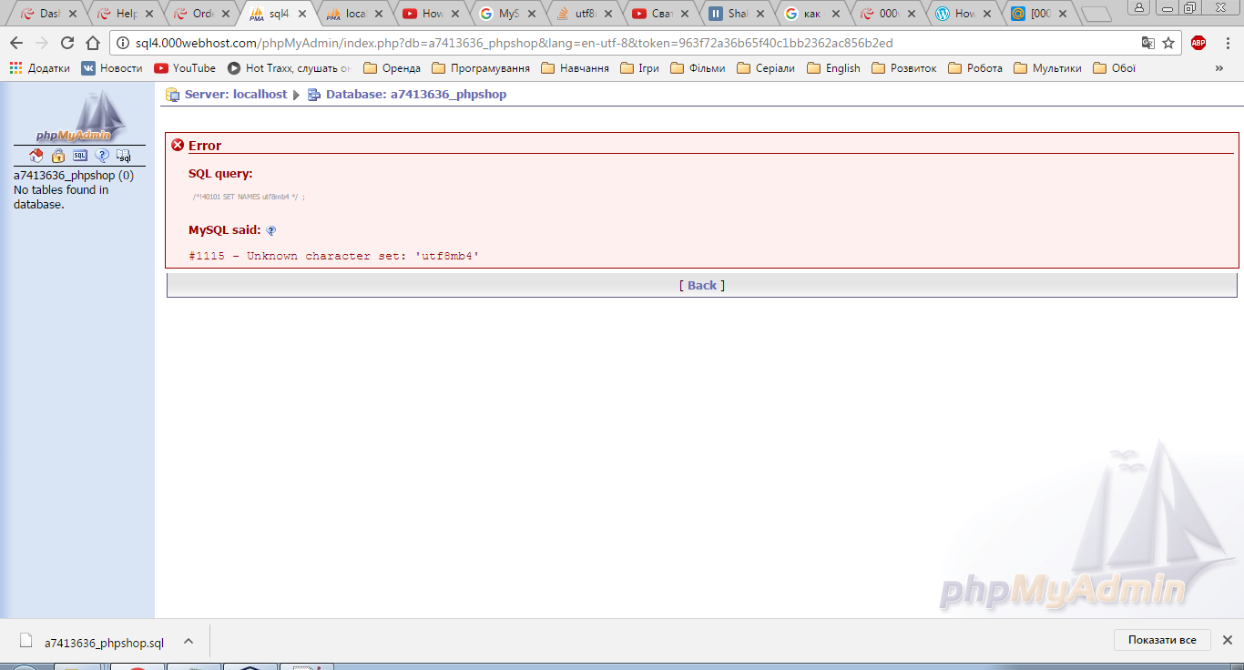 Solucionado: Error 1115 MySQL con "utf8mb4" - El Desarrollador Web